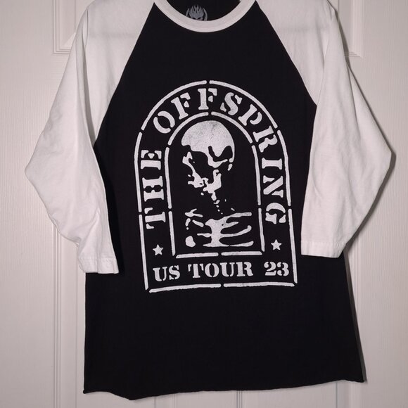 The Offspring: Let The Bad Times Roll Tour 2023 USED Raglan Shirt (M, Rock) - Picture 6 of 8